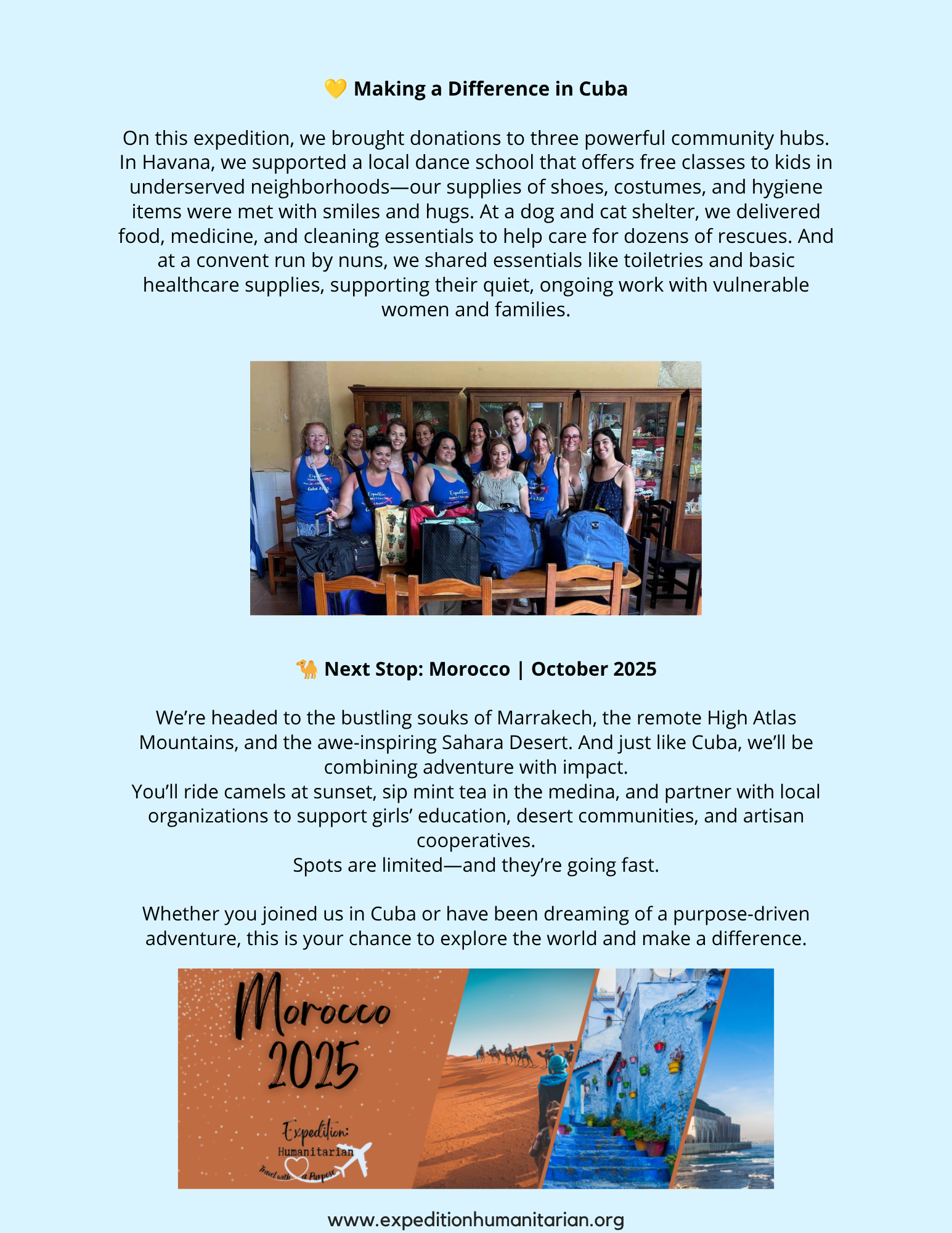 The Expedition: Humanitarian April Newsletter — page 2